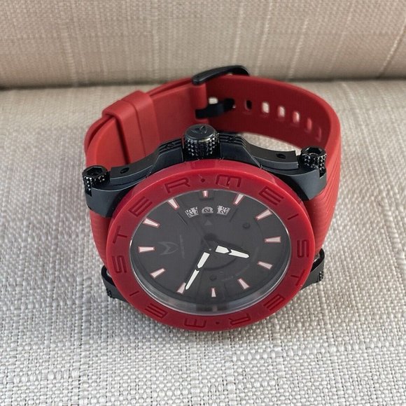 Meister Prodigy Men Wristwatch Multifunctional Quartz Analog Watch Red/Black - Picture 9 of 12
